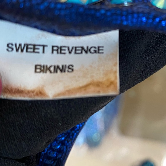 Blue Rhinestone Bikini Top - Picture 15 of 16